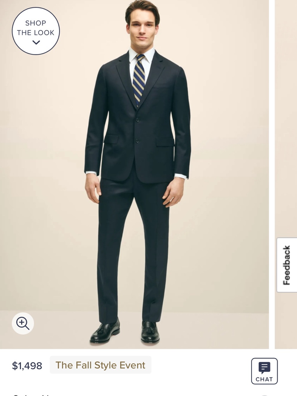 Brooks Brothers 1818 Navy Wool Classic Fit Two-Piece Suit
